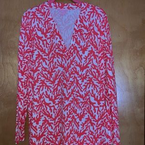 NWT Lilly Pulitzer Odette Tunic M Treasure Coral